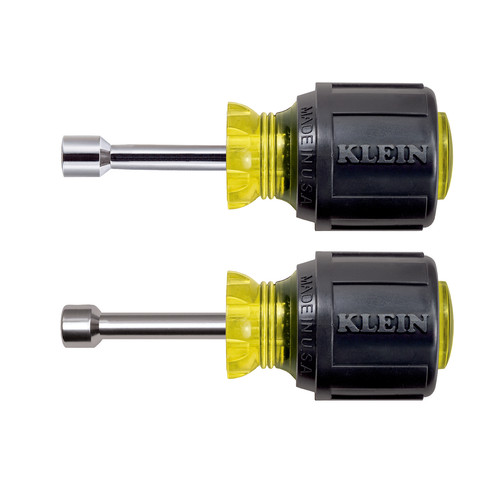 Nut Drivers | Klein Tools 610M 1/4 in. and 5/16 in. Magnetic Nut Driver Set with 1-1/2 in. Full Hollow Shaft image number 0