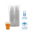 Cutlery | Boardwalk BWKTRANSCUP10CT 10 oz. Polypropylene Plastic Cold Cups - Translucent (1000/Carton) image number 3