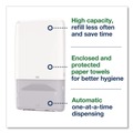 Paper Towels and Napkins | Tork 552540 PeakServe 14.47 in. x 4.04 in. x 25.15 in. Automatic Continuous Paper Hand Towel Dispenser - White image number 2