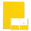 File Folders | Roaring Spring 54125 Accommodates (100) 11 in. x 8.5 in. Sheets Pocket Folder with Prongs - Yellow (250/Carton) image number 1