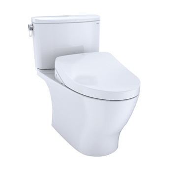 TOTO MW4423056CEFGA#01 WASHLETplus Nexus 2-Piece Elongated 1.28 GPF Toilet with Auto Flush S550e Contemporary Bidet Seat (Cotton White)