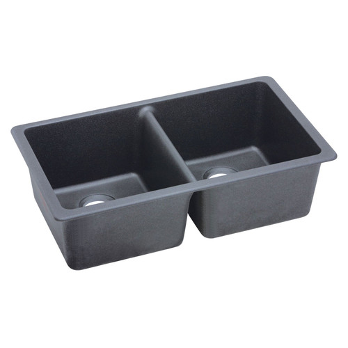 Kitchen Sinks | Elkay ELGU3322GY0 Quartz Undermount 33 in. x 18-1/2 in. Equal Double Bowl Sink (Dusk Gray) image number 0