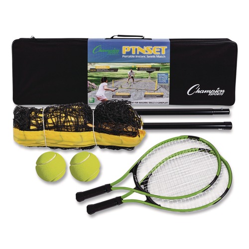 Toys | Champion Sports PTNSET Tennis Net Set with 2-Rackets and 2-Tennis Balls (1-Set) image number 0