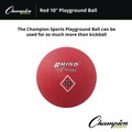 Office & Office Supplies | Champion Sports PG10 10 in. Diameter Playground Ball - Red image number 1