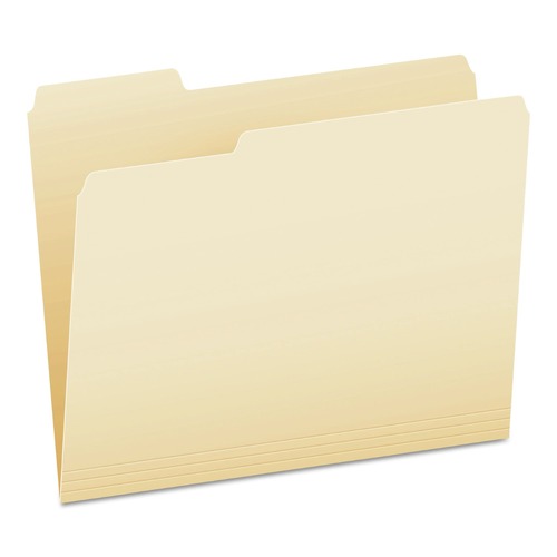 Office Jansan | Pendaflex 752 1/3 1/3-Cut Tabs Assorted Letter Size 0.75 in. Expansion File Folders - Manila (100/Box) image number 0