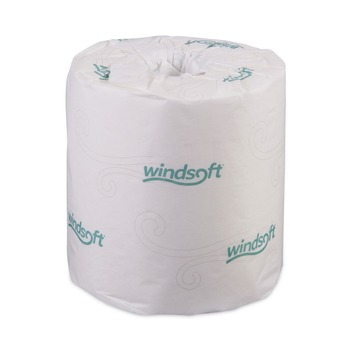 TOILET PAPER | Windsoft WIN2240B 2-Ply Septic Safe Individually Wrapped Rolls Bath Tissue - White (96 Rolls/Carton)