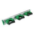 Office Furniture & Lighting | Unger HO350 14 in. x 3.15 in. x 2.17 in. Hang Up Cleaning Holder - Silver/Green image number 0