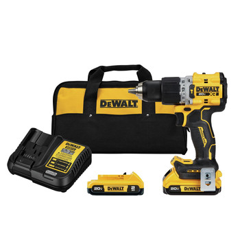 Dewalt 20V MAX XR Brushless Lithium-Ion 1/2 in. Cordless Hammer Drill Driver Kit with 2 Batteries (2 Ah)