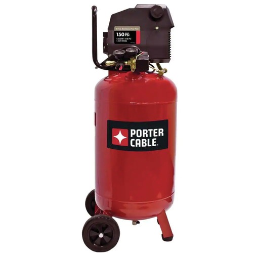 Portable Air Compressors | Porter-Cable PXCMF220VW 1.5 HP 20 Gallon Oil-Free Vertical Dolly Air Compressor image number 0