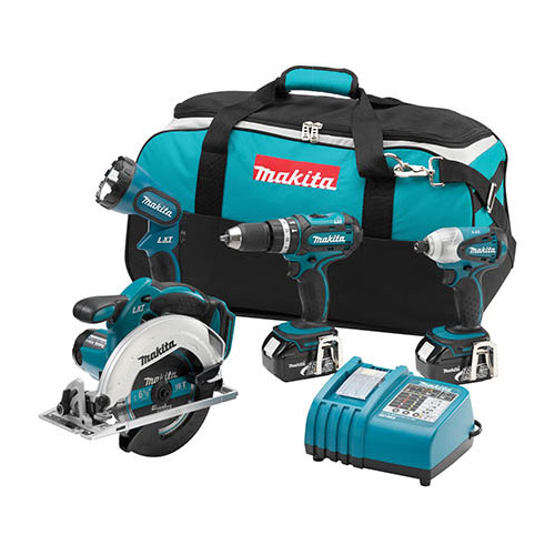  | Makita LXT405 18V LXT Cordless Lithium-Ion 4-Tool Combo Kit image number 0