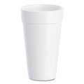 Food Trays, Containers, and Lids | Dart 20J16 20 oz. Foam Drink Cups - White (500/Carton) image number 4