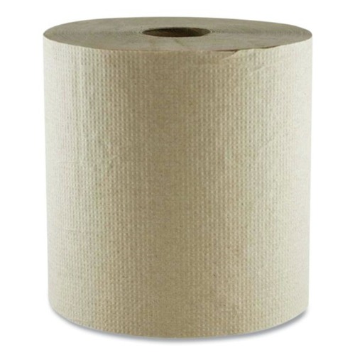Permanent Markers | Boardwalk TKBWK6507 Hard Wound Towel, 1-Ply, 8-in x 700 ft, Brown, 6 Rolls/Carton image number 0