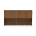  | Alera VA286615WA Valencia Series 64.75 in. x 15 in. x 35.38 in. 3-Compartment Hutch - Modern Walnut image number 1