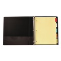 Office Jansan | Office Essentials 11465 11 in. x 8.5 in. 5-Tab Plastic Insertable Dividers - Assorted Tabs (1-Set) image number 5