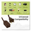 Office Electronics & Batteries | GoGreen Power GG-24820-3 20 ft. 13 Amps Household Extension Cord - Brown (3/Pack) image number 1