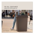 Trash & Waste Bins | Rubbermaid Commercial FG256B00BRN 56 gal. Plastic Glutton Container - Brown image number 1