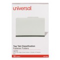 Save an extra 10% off this item! | Universal UNV10297 Pressboard Classification Folder, Legal, Eight-Section, Gray (10/Box) image number 1