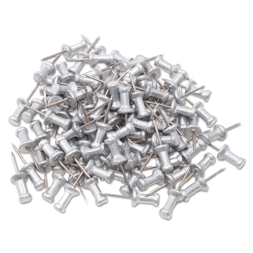 Customer Appreciation Sale - Save up to $60 off | GEM CPAL4 Aluminum Head Push Pins, Aluminum, Silver, 1/2-in, 100/box image number 0