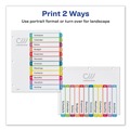 Office Jansan | Avery 11843 1 - 12 Tab 11 in. x 8.5 in. Customizable TOC Ready Index Divider Set - Multicolor (1 Set) image number 6