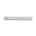 Rulers & Yardsticks | Universal UNV59022 12 in. Long Standard/Metric Plastic Ruler - Clear image number 1