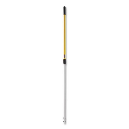 Mops | Rubbermaid Commercial HYGEN FGQ75500YL00 48 in. - 72 in. HYGEN Quick-Connect Extension Handle - Yellow/Black image number 0