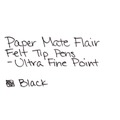 Office Jansan | Paper Mate 8330152 Flair Extra-Fine 0.4 mm Felt Tip Porous Point Pen - Black (1 Dozen) image number 3
