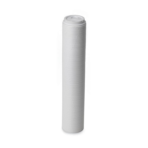 Cups and Lids | Dixie DL9540 Sip-Through Dome Hot Drink Lids for 10 oz. Cups - White (100-Piece/Pack) image number 0