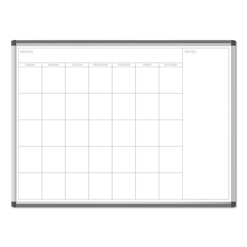 Office & Office Supplies | U Brands 2903U00-01 PINIT 47 x 35 Magnetic Dry Erase Undated One Month Calendar - White image number 0