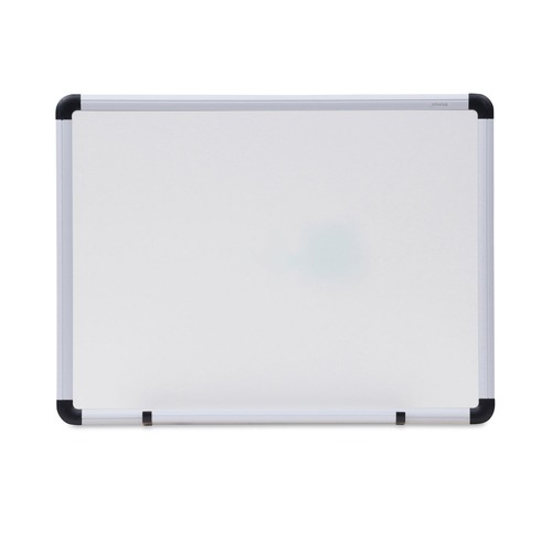 Office Jansan | Universal UNV43722 24 in. x 18 in. Modern Melamine Dry Erase Board - White Surface, Aluminum Frame image number 0