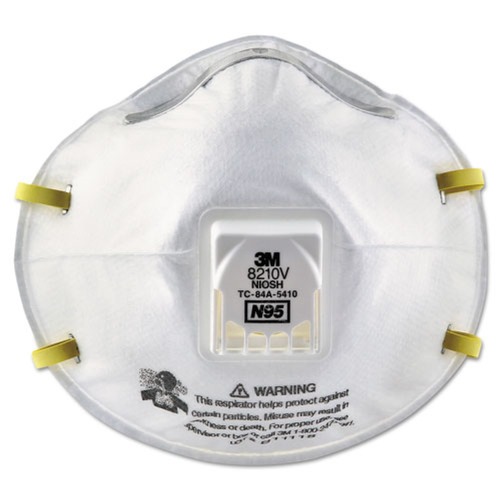 National Tradesmen Day Sale | 3M 8210V Cool Flow Valve, N95, 8210V Particulate Respirator - White (10/Box) image number 0