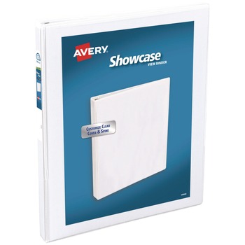 Avery 11 in. x 8.5 in. 3 Rings 0.5 in. Capacity Showcase Economy View Binders with Slant Rings - White