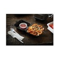 Food Service | Pactiv Corp. YHLB06000000 SmartLock 5.75 in. x 5.75 in. x 3.25 in. Sandwich Foam Hinged Lid Container - Black (504/Carton) image number 5