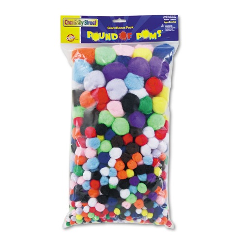Office Jansan | Creativity Street PAC8180-01 Pound of Poms Giant Bonus Pack - Assorted (1/Pack) image number 0