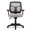 Office Chairs | Eurotech MT9400SR 18.1 in. to 21.7 in. Seat Height Apollo Mid-Back Mesh Chair - Silver Seat, Silver Back, Black Base image number 2