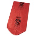 Trash Bags | Inteplast Group WSL4046R Low-Density 45 Gallon 40 in. x 46 in. Commercial Can Liners - Red (100/Carton) image number 3