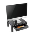 Innovera IVR55050 18.38 in. x 13.63 in. x 5 in. Monitor Stand with Cable Management and Drawer - Large, Black image number 2