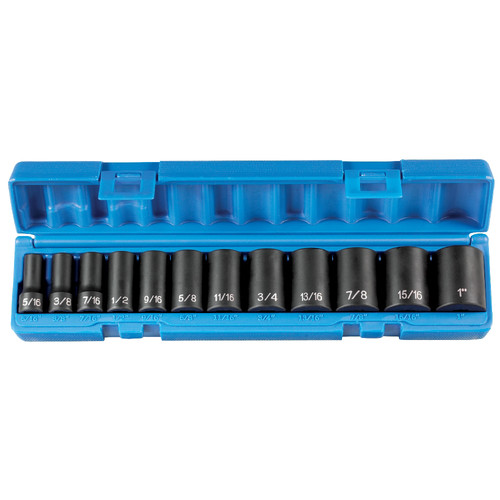 Socket Sets | Grey Pneumatic 1202SD 12-Piece 3/8 in. Drive 12 Point Semi-Deep Length Impact Set image number 0