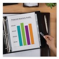 Office Jansan | Avery 75500 Print and Apply Index Maker 11 in. x 8.5 in. Clear Label Sheet Protector Dividers with 5 White Tabs (1/Set) image number 6