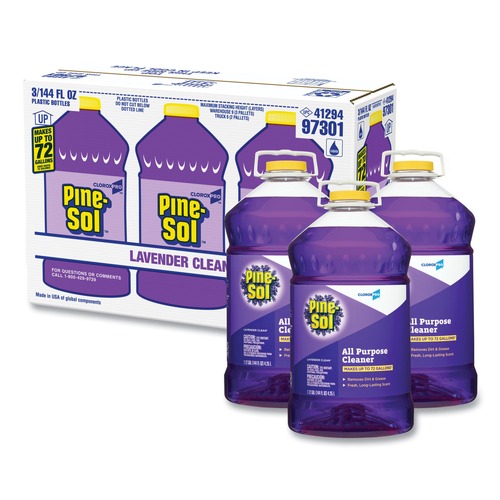 Pine-Sol 97301 144 oz. All Purpose Cleaner - Lavender Clean (3/Carton) image number 0