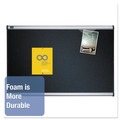 Office Jansan | Quartet B343A Prestige 36 in. x 24 in. Embossed Foam Bulletin Board - Black/Silver image number 4