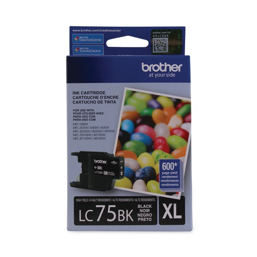Ink & Toner | Brother LC75BKS Innobella 600 Page-Yield High-Yield Ink - Black image number 0