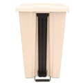 Trash & Waste Bins | Rubbermaid Commercial FG614500BEIG 18 Gallon Polyethylene Step-On Receptacle - Beige image number 2