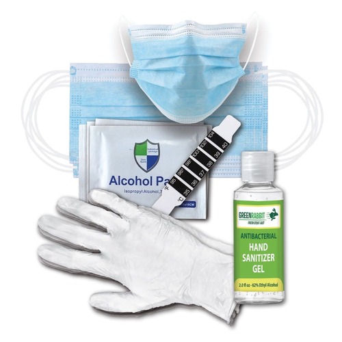 First Aid | Green Rabbit 600-00202 Safety First Five-Day Personal Resealable Bag Protection Kit (22/Kit) image number 0