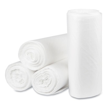 Pitt Plastics 40 Gallon 1.35 mil 40 in. x 46 in. Eco Strong Plus Can Liners - Natural (100/Carton)