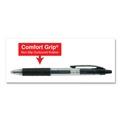 Office Jansan | Universal UNV39910 0.7 mm. Medium Comfort Grip Retractable Gel Pen - Black Ink, Clear/Black Barrel (36/Pack) image number 4