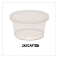 Food Service | GEN TD40012E 12 oz. Plastic Deli Containers with Lid - Clear (240/Carton) image number 1