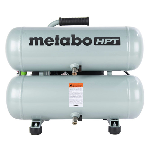 Portable Air Compressors | Metabo HPT EC99SM 2 HP 4 Gallon Portable Twin Stack Air Compressor image number 0