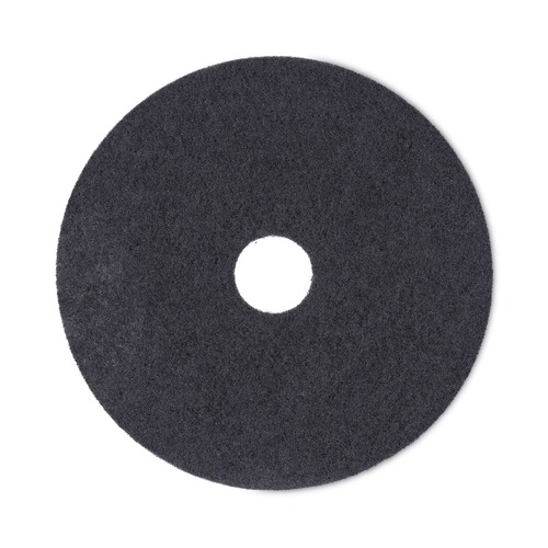  | Boardwalk BWK4018BLA 18 in. Diameter Stripping Floor Pads - Black (5/Carton) image number 0