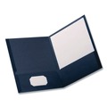 Office Jansan | Oxford 57502EE Twin-Pocket Folder Embossed Leather Grain Paper - Blue (25/Box) image number 2