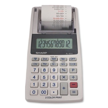 Sharp EL-1611V 2 Lines/Sec Printing Calculator - Black/Red Print